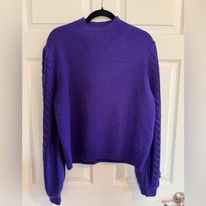 Anthropologie Maeve Vibrant Purple Turtleneck Sweater